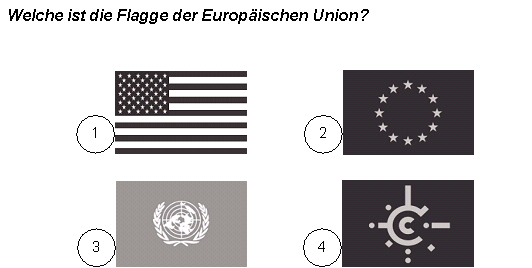 Picture for question 226. The answer options refer to the numbered pictures.